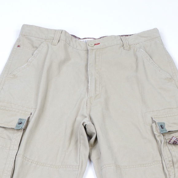 Vintage 90s Streetwear Tactical Cargo Pants Tan - Picture 2 of 8